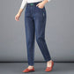 💥Promos 50% de réduction💗Jean femme taille haute et coupe carotte en stretch