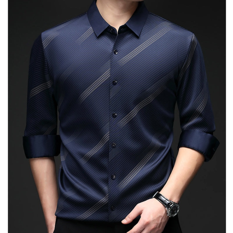 Chemise rayée chaude pour homme avec coupe confortable【Achetez-en 2 et bénéficiez de la livraison gratuite】