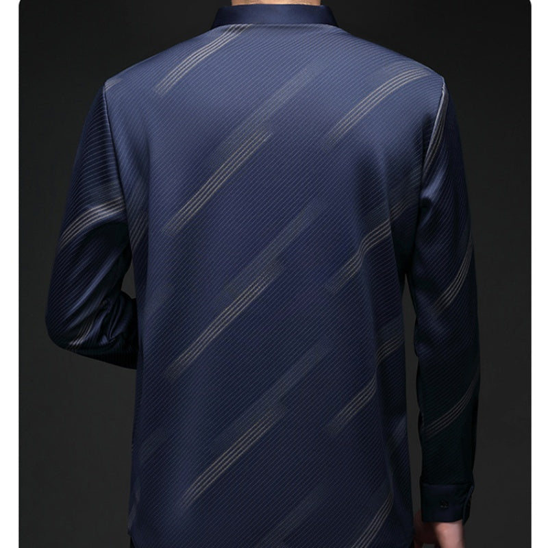 Chemise rayée chaude pour homme avec coupe confortable【Achetez-en 2 et bénéficiez de la livraison gratuite】