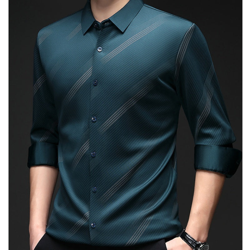 Chemise rayée chaude pour homme avec coupe confortable【Achetez-en 2 et bénéficiez de la livraison gratuite】