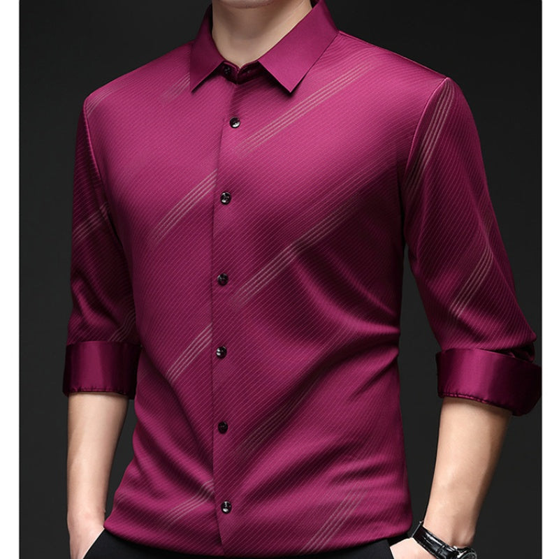 Chemise rayée chaude pour homme avec coupe confortable【Achetez-en 2 et bénéficiez de la livraison gratuite】