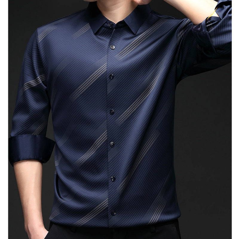 Chemise rayée chaude pour homme avec coupe confortable【Achetez-en 2 et bénéficiez de la livraison gratuite】