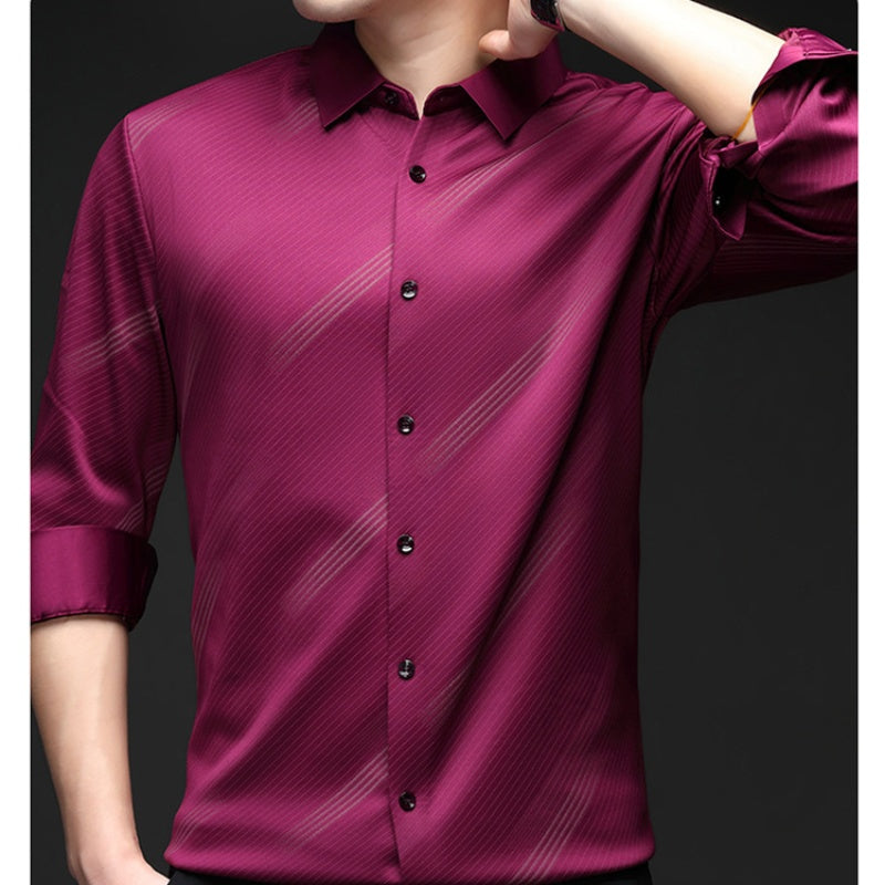 Chemise rayée chaude pour homme avec coupe confortable【Achetez-en 2 et bénéficiez de la livraison gratuite】