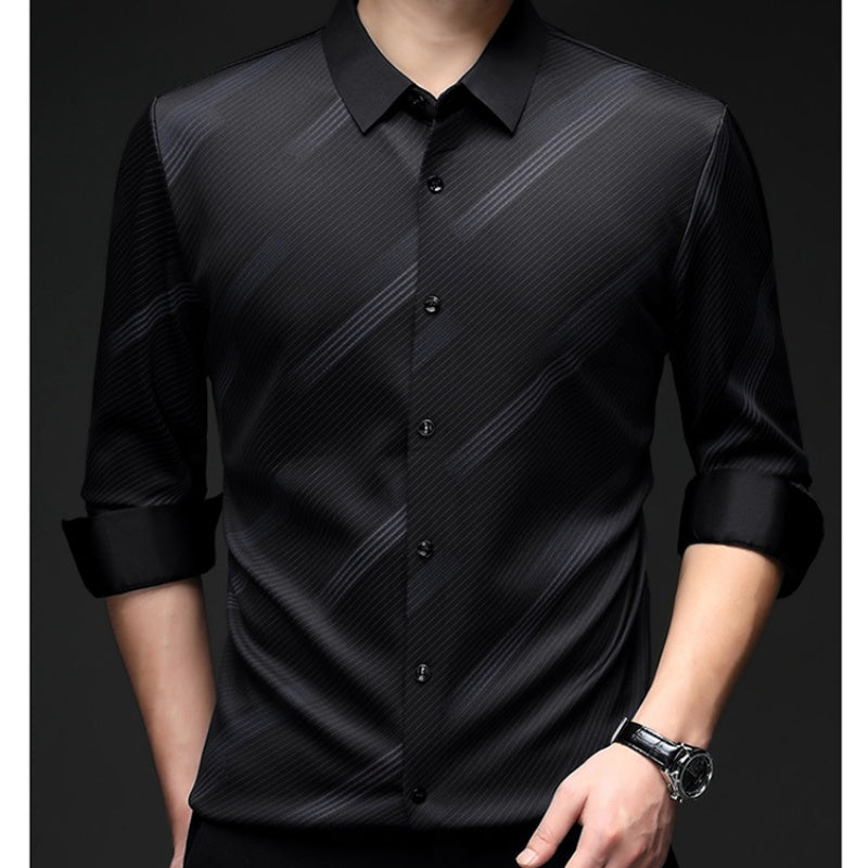 Chemise rayée chaude pour homme avec coupe confortable【Achetez-en 2 et bénéficiez de la livraison gratuite】