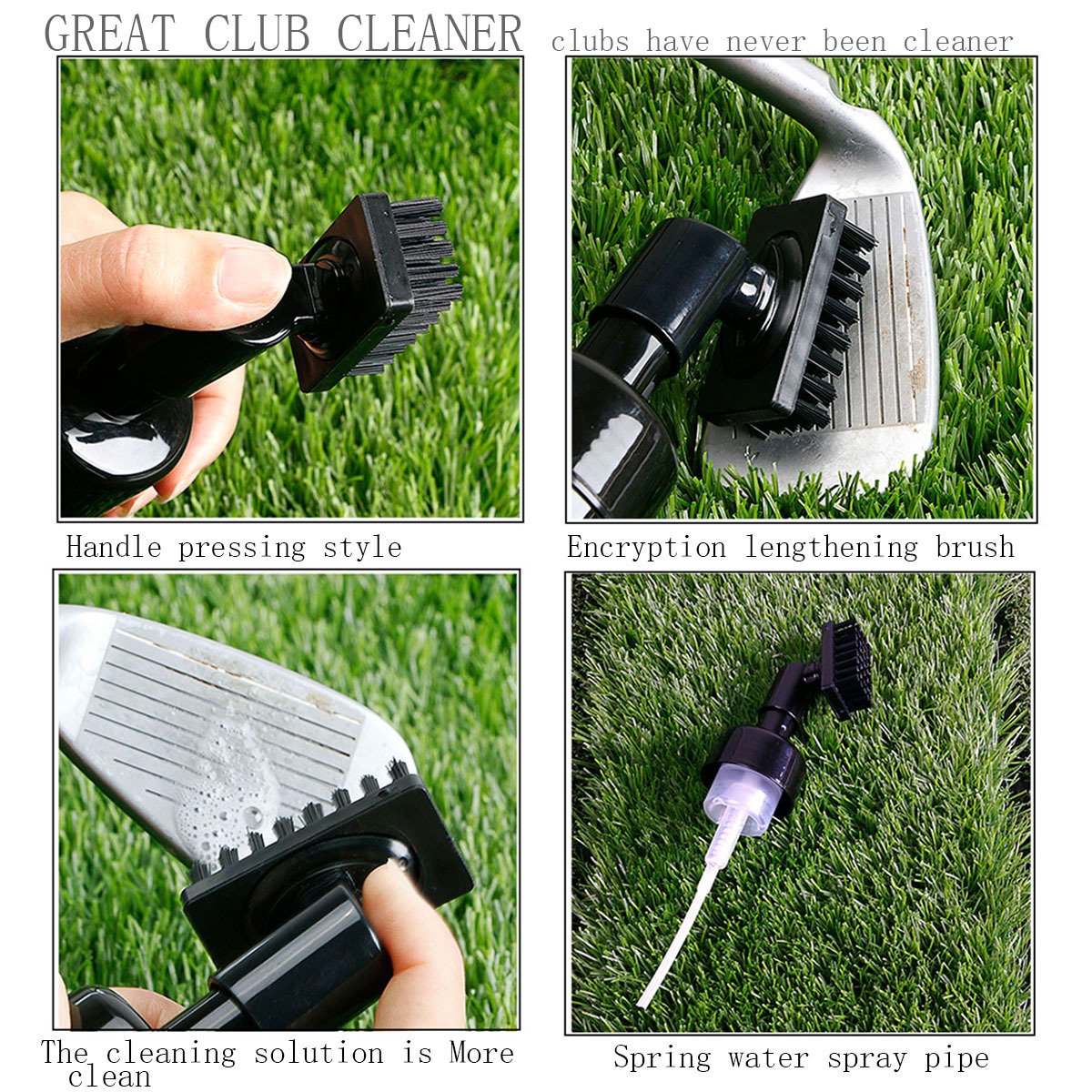 Brosse pour rainures de club de golf