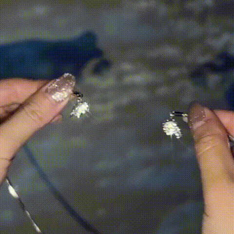 💎Collier coeur magnétique en diamants superposés💗