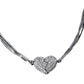 💎Collier coeur magnétique en diamants superposés💗
