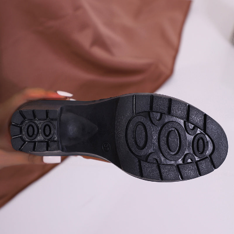 Bottines à talons épais pour femmes avec décorations en strass⚡Nouveautés Soldes - 50 % de réduction