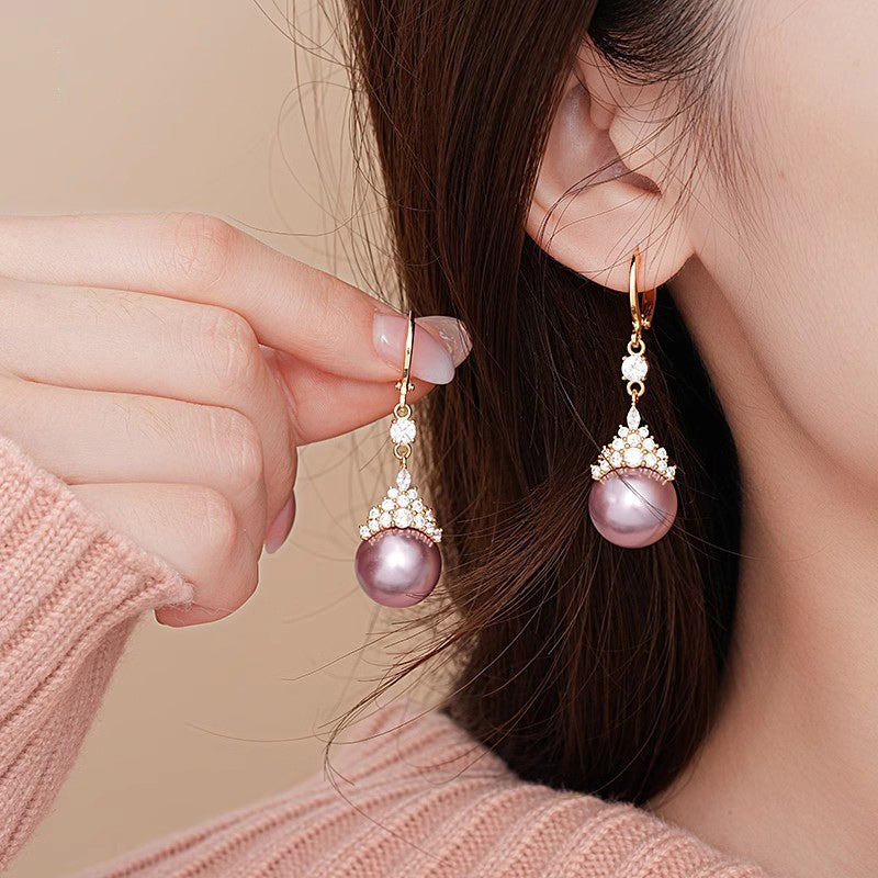 ✨️50% de réduction✨️Collier et boucles d'oreilles vintage élégants en perles d'imitation de zircone