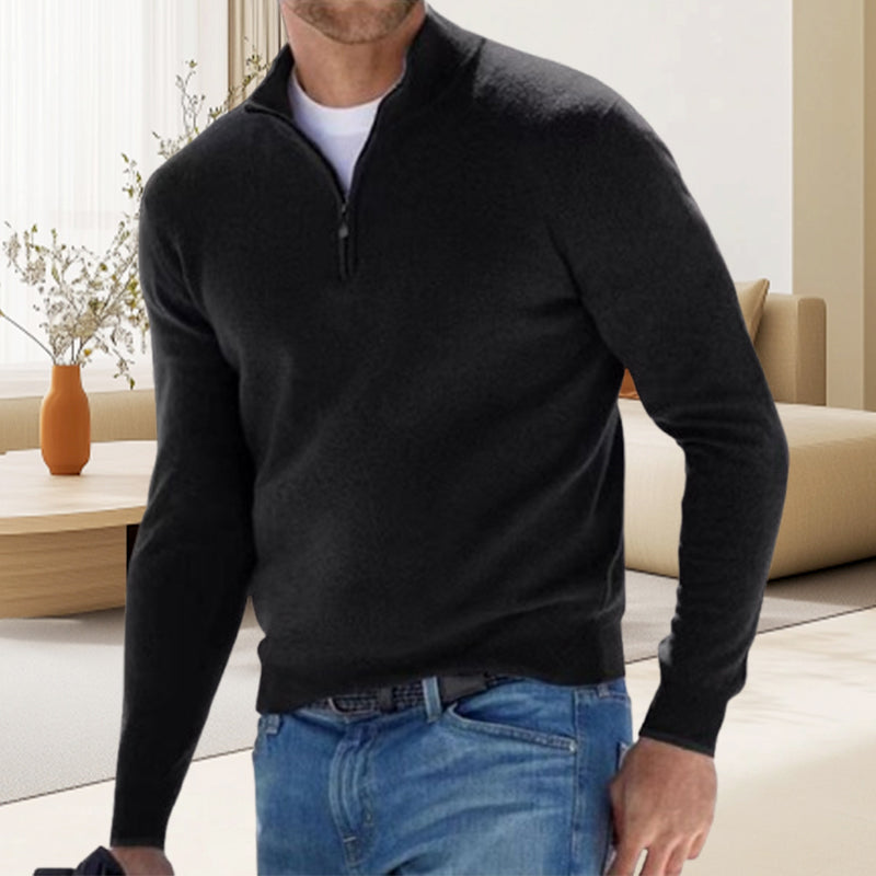 Pull de base pour hommes avec fermeture éclair