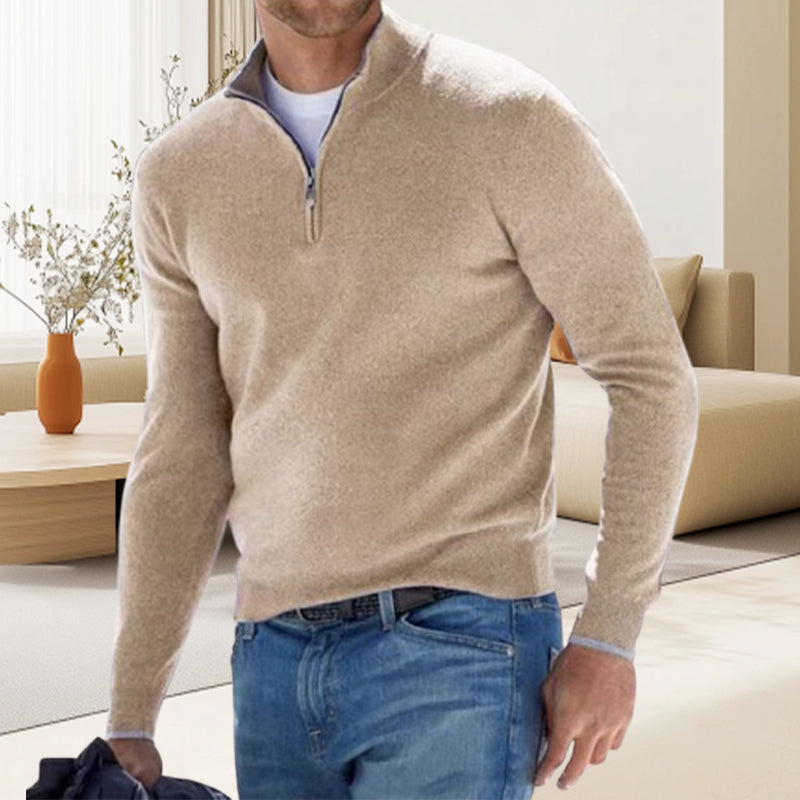 Pull de base pour hommes avec fermeture éclair