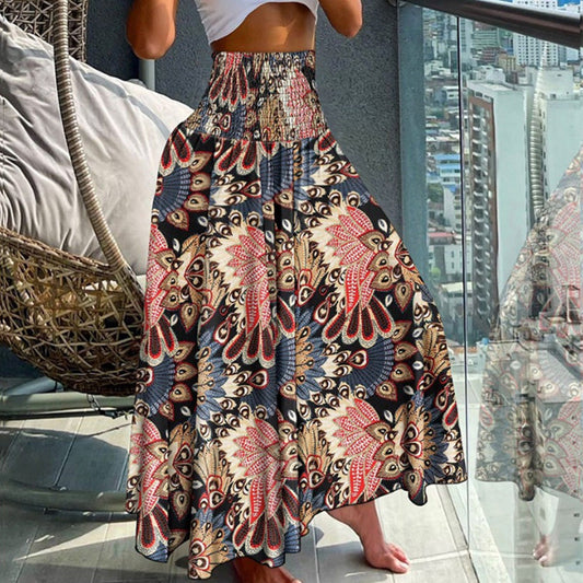 🔥Vente à chaud 50% de réduction🔥👚Jupe Décontractées à Taille Haute avec Imprimé Floral à la Mode pour Femmes