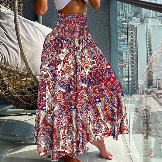 🔥Vente à chaud 50% de réduction🔥👚Jupe Décontractées à Taille Haute avec Imprimé Floral à la Mode pour Femmes