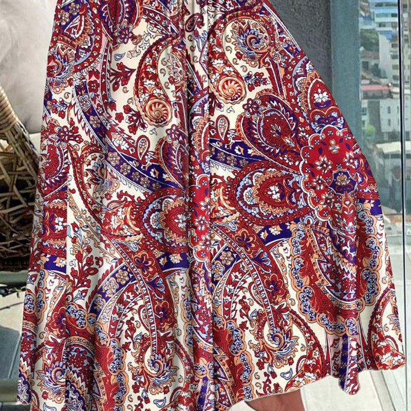 🔥Vente à chaud 50% de réduction🔥👚Jupe Décontractées à Taille Haute avec Imprimé Floral à la Mode pour Femmes