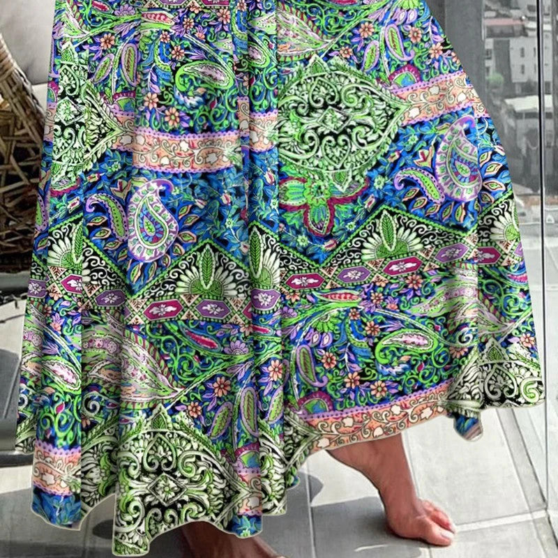 🔥Vente à chaud 50% de réduction🔥👚Jupe Décontractées à Taille Haute avec Imprimé Floral à la Mode pour Femmes