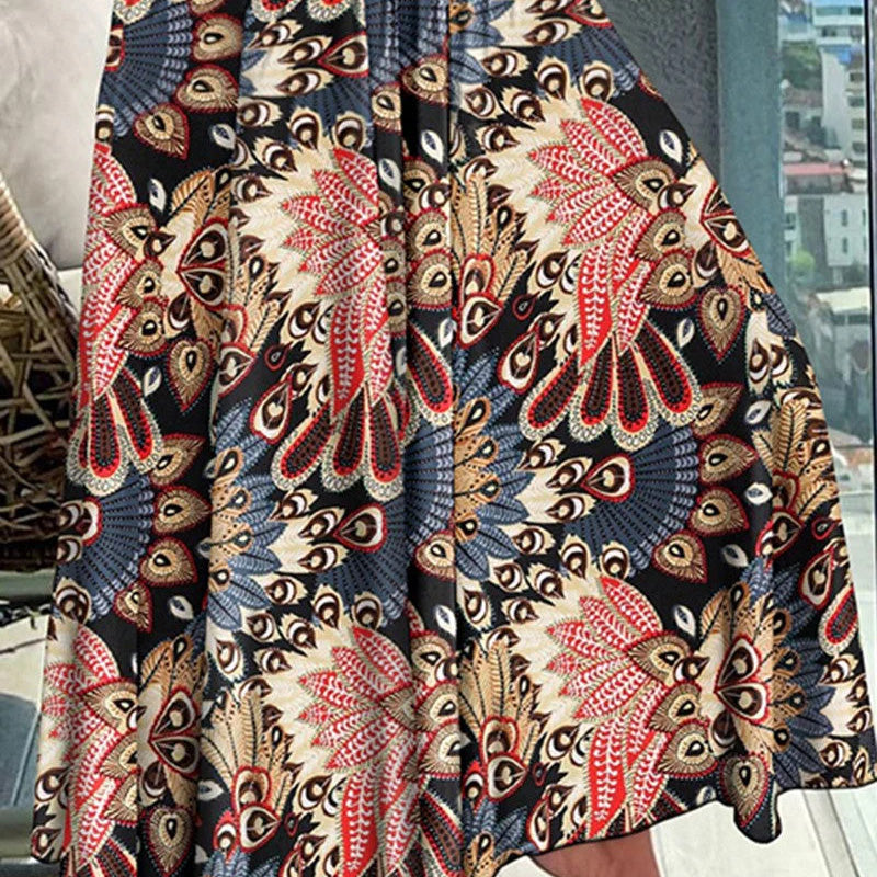 🔥Vente à chaud 50% de réduction🔥👚Jupe Décontractées à Taille Haute avec Imprimé Floral à la Mode pour Femmes