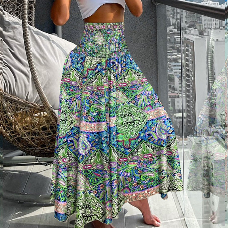 🔥Vente à chaud 50% de réduction🔥👚Jupe Décontractées à Taille Haute avec Imprimé Floral à la Mode pour Femmes