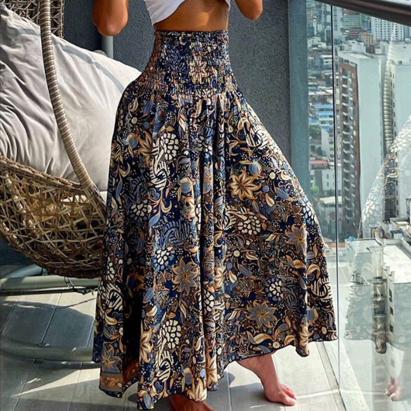 🔥Vente à chaud 50% de réduction🔥👚Jupe Décontractées à Taille Haute avec Imprimé Floral à la Mode pour Femmes