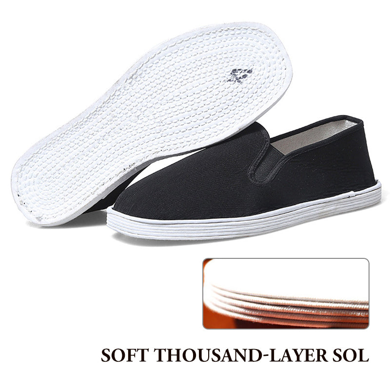 Chaussures de travail unisexes respirantes à enfiler en tissu mille couches