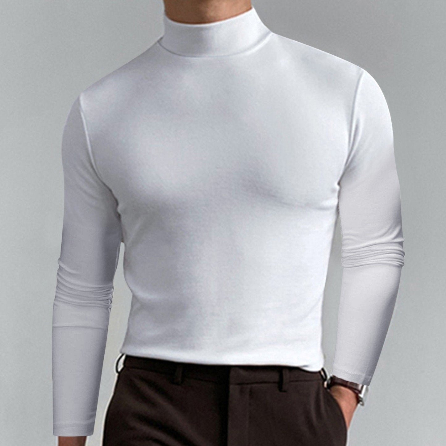👕 60% de réduction! 🏃‍♂️ T-shirt Homme à Col Montant – Coupe Adjustable, Tissu Respirant & Polyvalent Sport/Quotidien ✨
