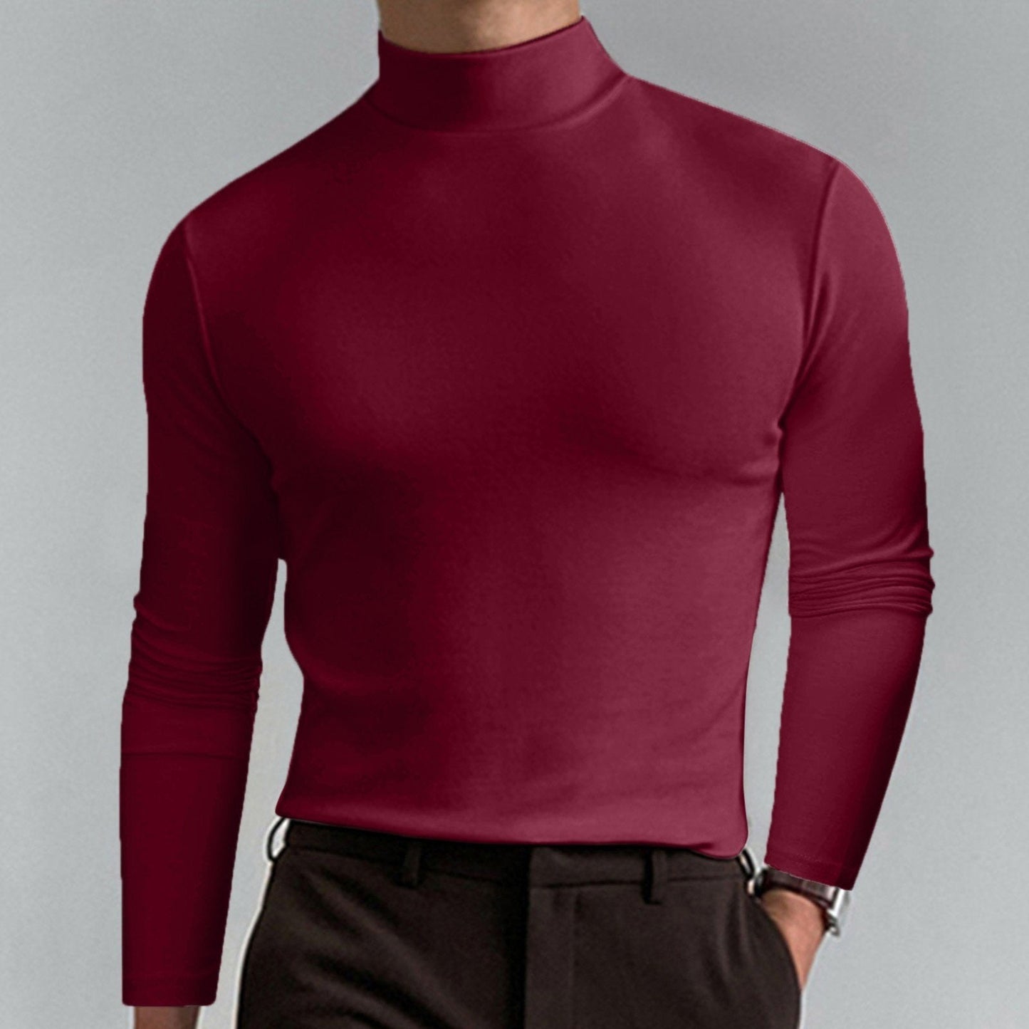 👕 60% de réduction! 🏃‍♂️ T-shirt Homme à Col Montant – Coupe Adjustable, Tissu Respirant & Polyvalent Sport/Quotidien ✨