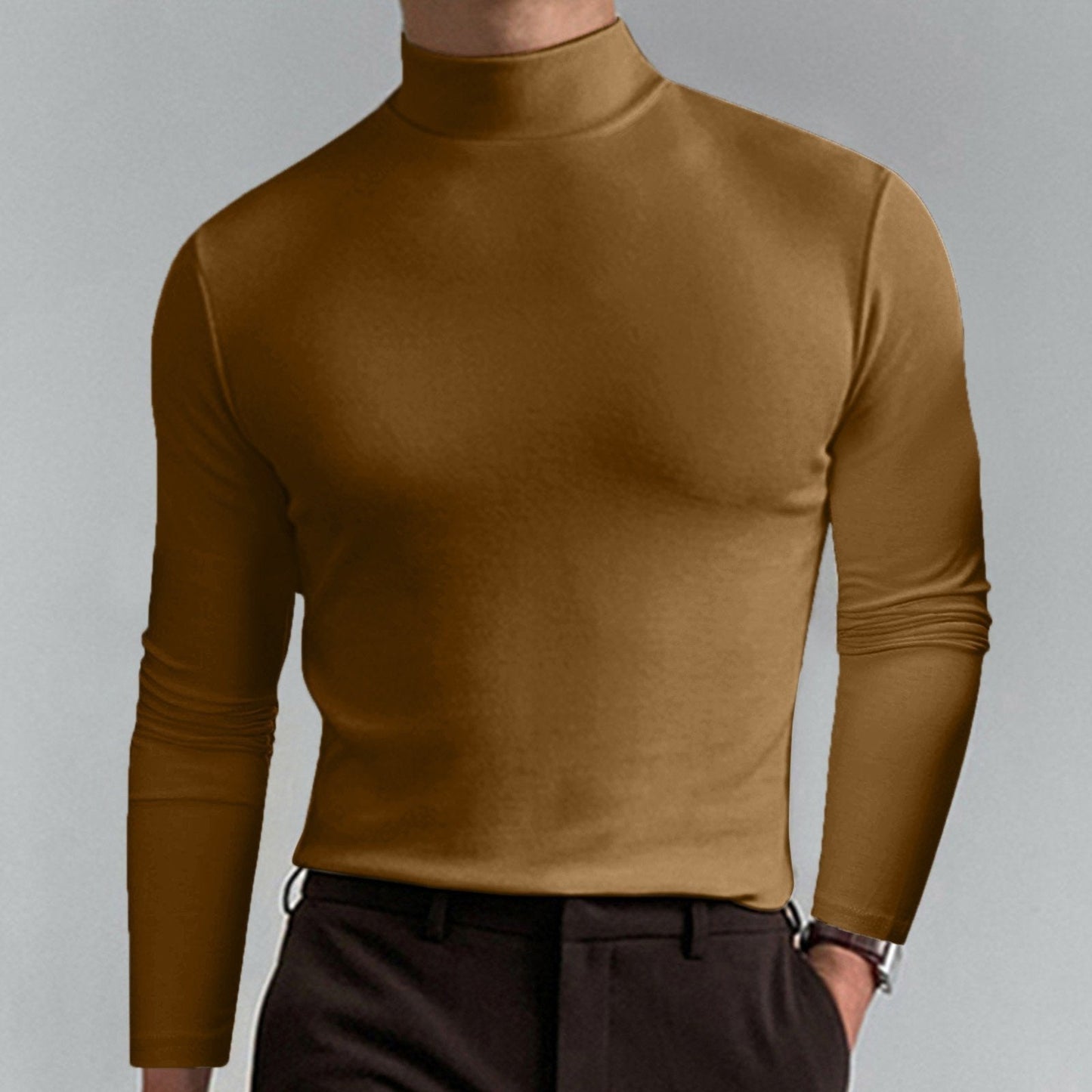 👕 60% de réduction! 🏃‍♂️ T-shirt Homme à Col Montant – Coupe Adjustable, Tissu Respirant & Polyvalent Sport/Quotidien ✨