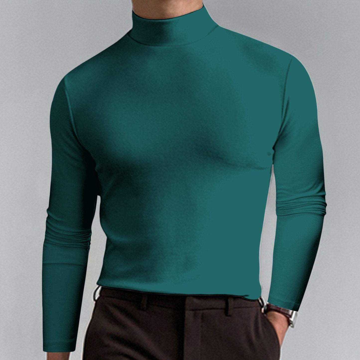 👕 60% de réduction! 🏃‍♂️ T-shirt Homme à Col Montant – Coupe Adjustable, Tissu Respirant & Polyvalent Sport/Quotidien ✨
