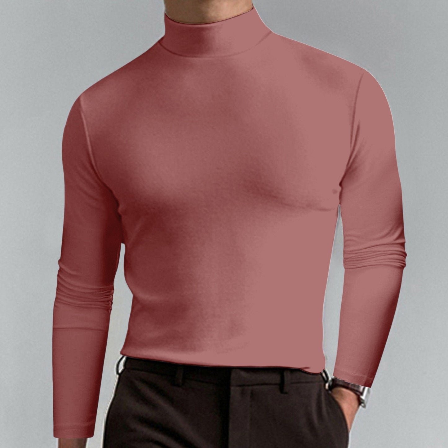 👕 60% de réduction! 🏃‍♂️ T-shirt Homme à Col Montant – Coupe Adjustable, Tissu Respirant & Polyvalent Sport/Quotidien ✨