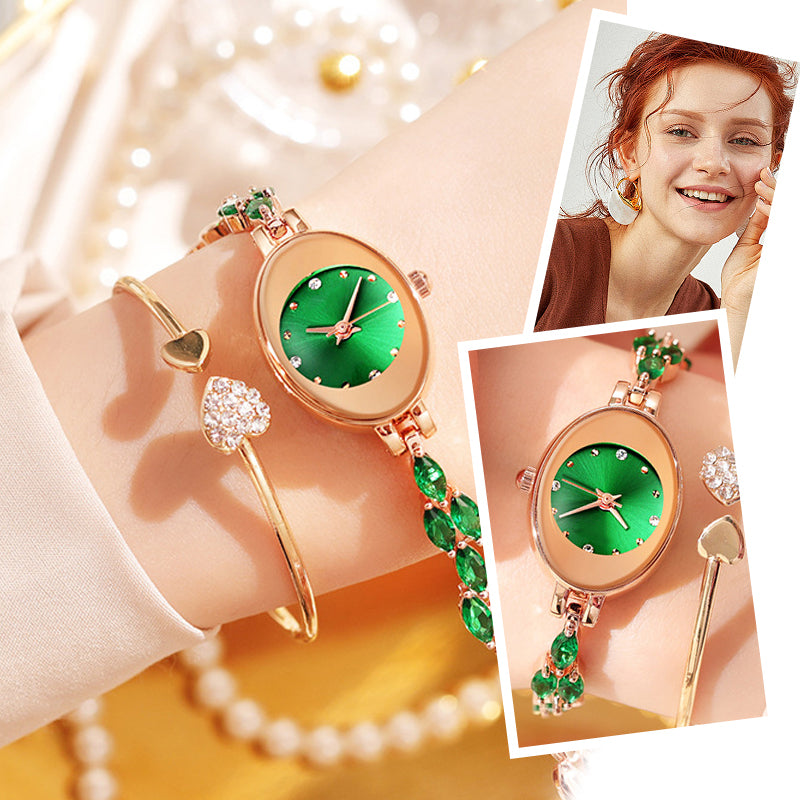 ✨2025 Nouveau design✨💖Womne's montre-bracelet en zircon de couleur