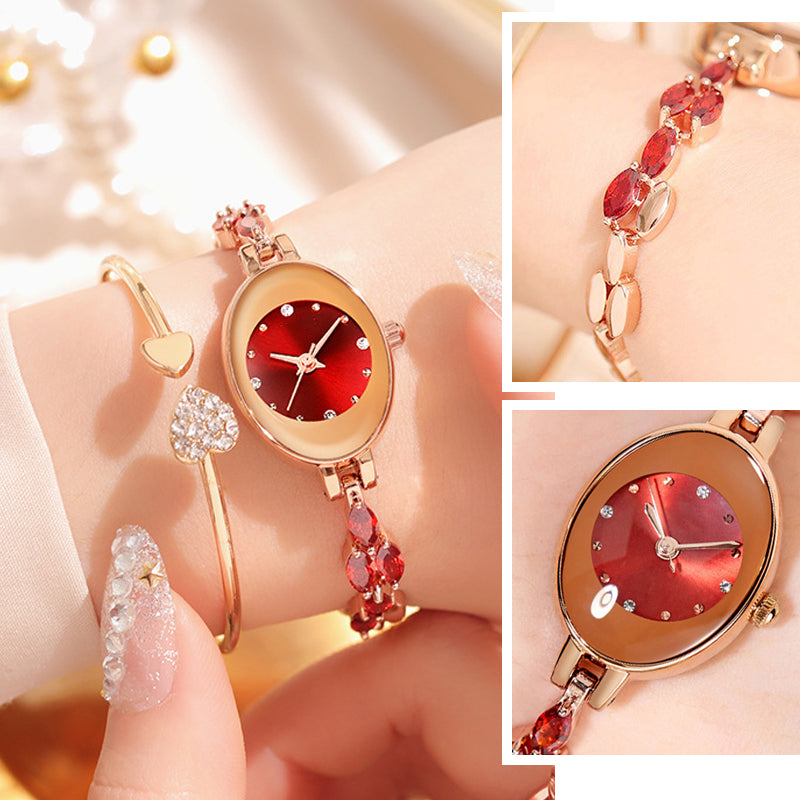 ✨2025 Nouveau design✨💖Womne's montre-bracelet en zircon de couleur