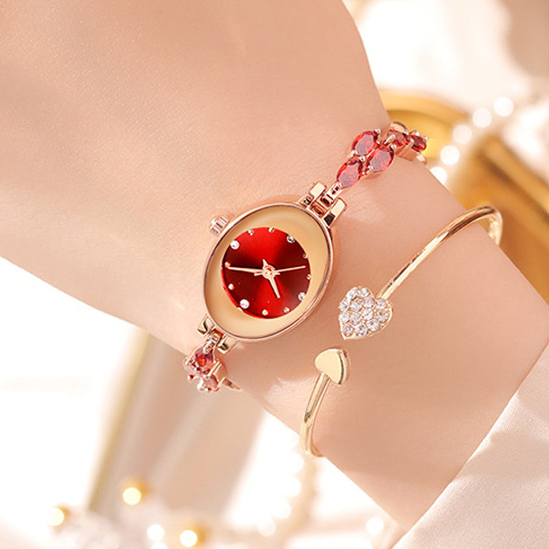 ✨2025 Nouveau design✨💖Womne's montre-bracelet en zircon de couleur