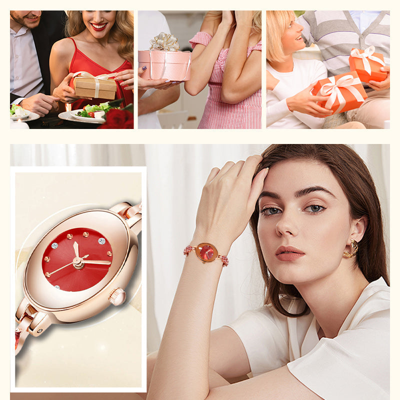✨2025 Nouveau design✨💖Womne's montre-bracelet en zircon de couleur