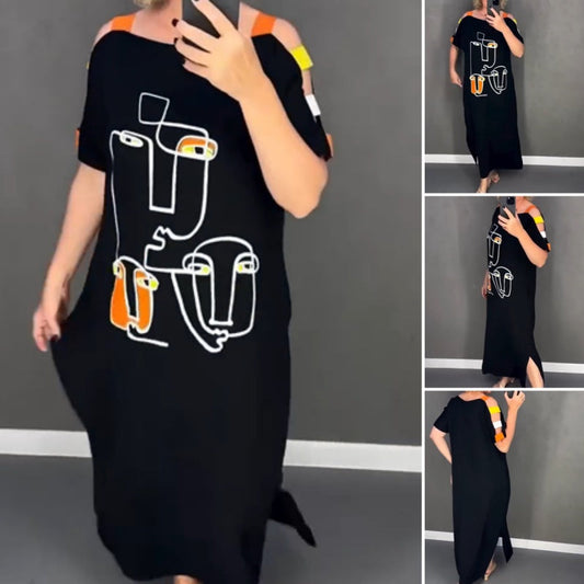 ⏰50% de réduction pour une durée limitée🔥Robe à manches courtes imprimée à la mode pour femmes(🔥52 % de réduction)