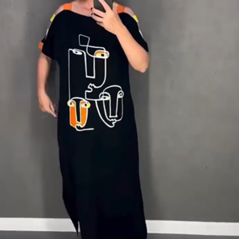 ⏰50% de réduction pour une durée limitée🔥Robe à manches courtes imprimée à la mode pour femmes(🔥52 % de réduction)