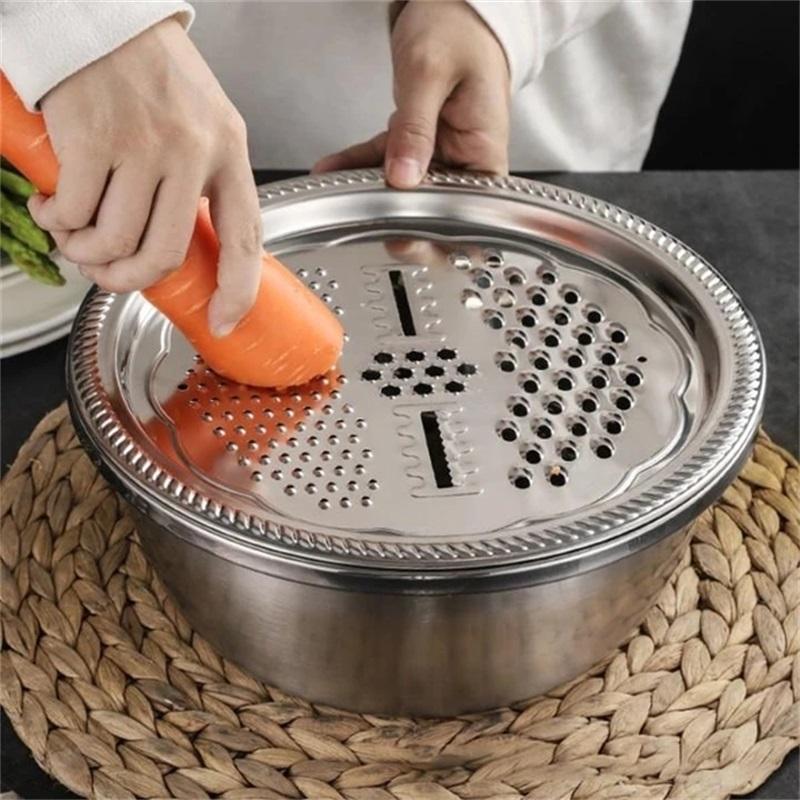 Bassin multifonctionnel en acier inoxydable🥒🥕🥔🍠
