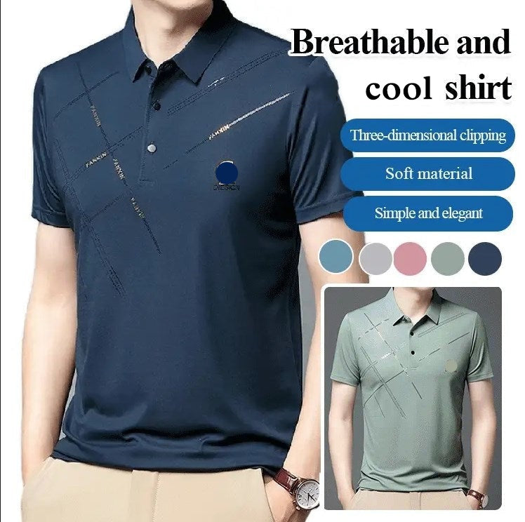 💥Chemise stretch en soie Ice pour hommes
