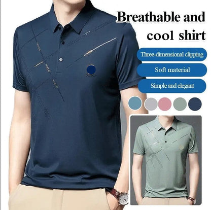 💥Chemise stretch en soie Ice pour hommes