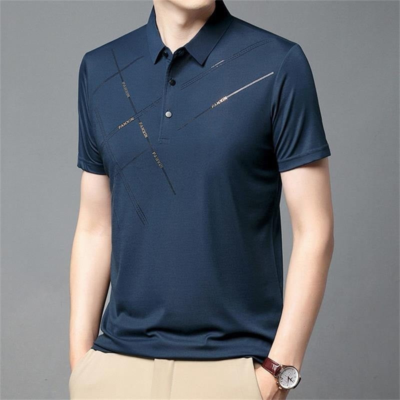 💥Chemise stretch en soie Ice pour hommes
