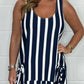 🌸Prix spécial 🌸👗Robe longue avec poches rayées sans manches surdimensionnées