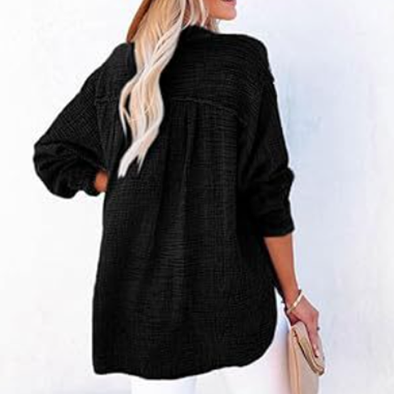 👚 50% DE RÉDUCTION ! 🌷 Chemisiers Décontractés à Manches Longues & Col en V pour Femmes – Coupe Oversized, Tissu Doux & Look Quotidien 🍃