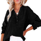 👚 50% DE RÉDUCTION ! 🌷 Chemisiers Décontractés à Manches Longues & Col en V pour Femmes – Coupe Oversized, Tissu Doux & Look Quotidien 🍃