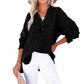 👚 50% DE RÉDUCTION ! 🌷 Chemisiers Décontractés à Manches Longues & Col en V pour Femmes – Coupe Oversized, Tissu Doux & Look Quotidien 🍃