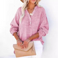 👚 50% DE RÉDUCTION ! 🌷 Chemisiers Décontractés à Manches Longues & Col en V pour Femmes – Coupe Oversized, Tissu Doux & Look Quotidien 🍃