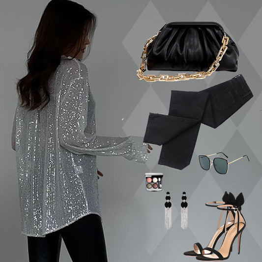 Collection de chemises à paillettes scintillantes👔 Six couleurs disponibles, pour que vous soyez le centre de l'attention à chaque soirée !