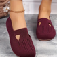 Chaussures plates confortables et respirantes en tricot pour femmes