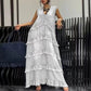 Fashion V-Neck Sleeveless Layered Ruffled Dress🛫livraison gratuite