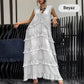 Fashion V-Neck Sleeveless Layered Ruffled Dress🛫livraison gratuite