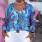⏰50% de réduction pour une durée limitée🔥Blouse vintage en mousseline de soie pour femme avec patchwork de fleurs et de léopard