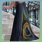 Robe maxi ample à bretelles spaghetti et motif floral