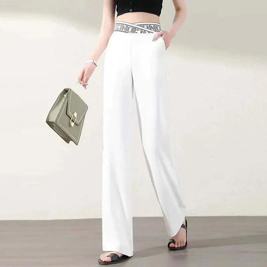 🔥Pantalon Extensible Ample Taille Haute À Jambes Larges【Achetez-En 2 Et Obtenez La Livraison Gratuite】